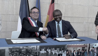 l'amitié franco-allemande est renouvelée le 28 septembre 2024 entre Laurent GARCIA (Maire de Laxou) et Joy ASONGAZOH (Maire de Heubach).