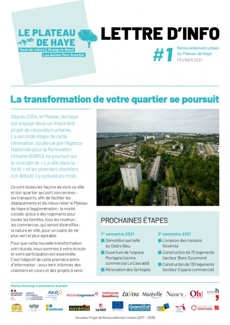 Nouveau Projet de Renouvellement Urbain