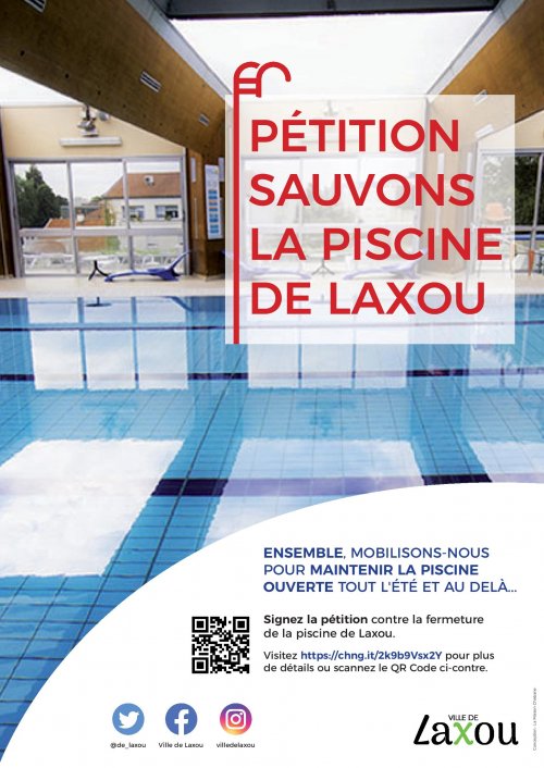 Signons tous la pétition pour obtenir l'ouverture de la piscine de Laxou cet été !