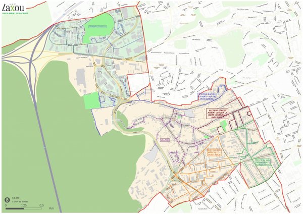 Carte secteur de ravalement de facade