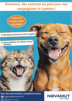 affiche novamut chien chat assurance