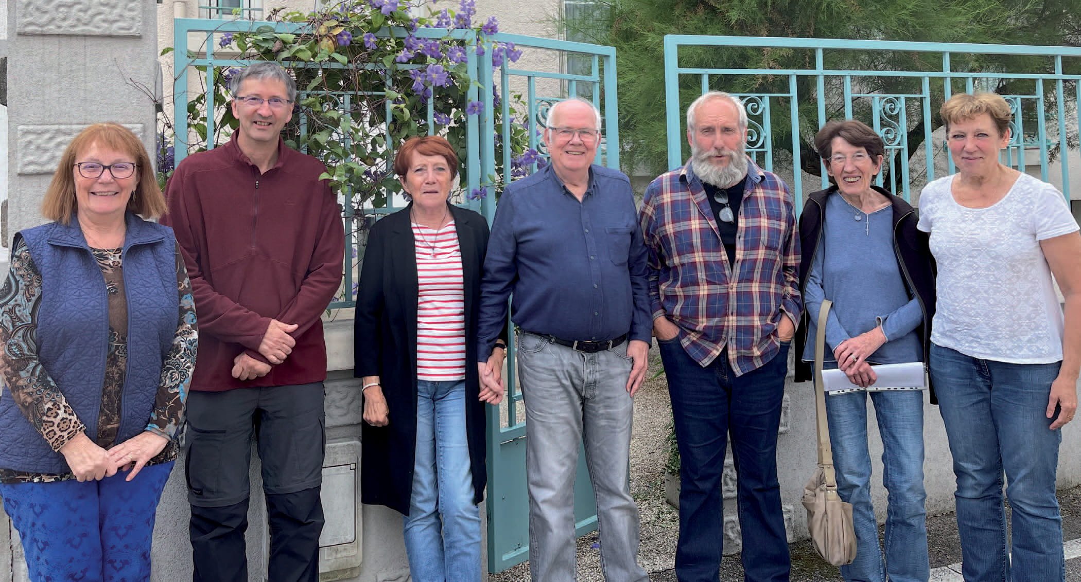 Groupe Histoires de Curie : Françoise, Guy, Jacqueline, Denis, Philippe, Nicole, Élisabeth