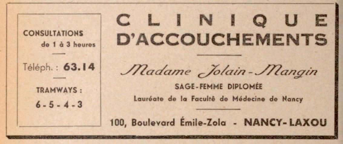 Publicité parue en 1945