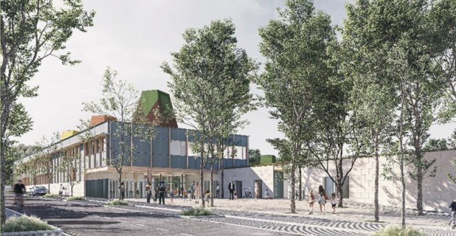 Vue projetée du futur Pôle Enfance