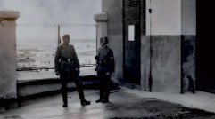 Soldats allemands en 1941 devant la station du temps de paix