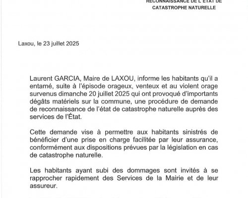 INTEMPERIES DU 20 JUILLET 2025