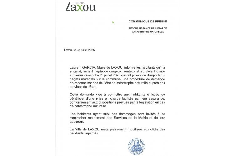 INTEMPERIES DU 20 JUILLET 2025