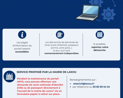 Portail ANTS en maintenance