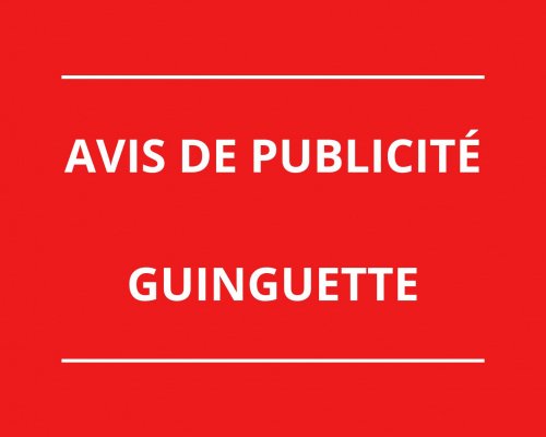 Avis de publicité guinguette