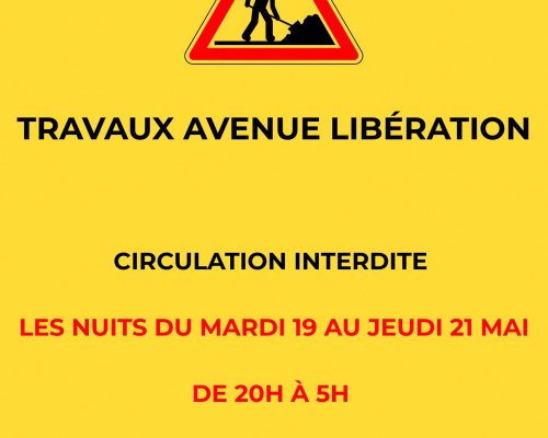 Travaux Avenue Libération