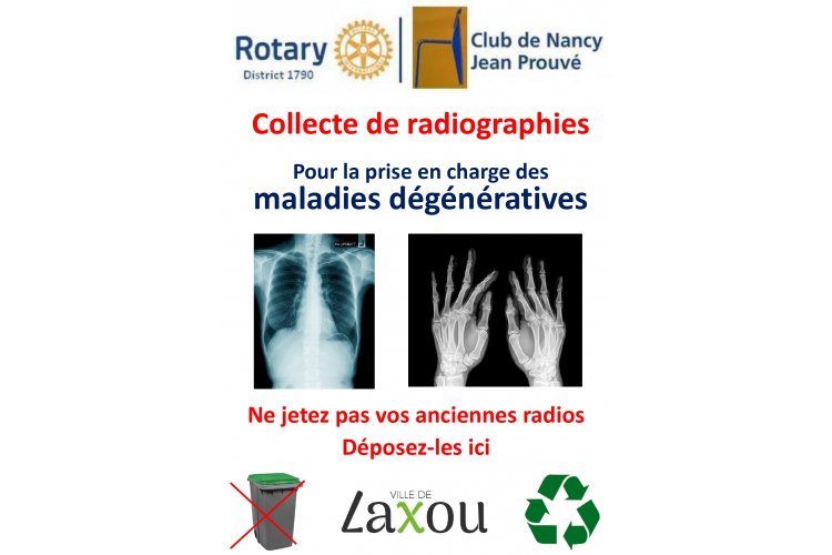 Collecte de radiographies à Laxou