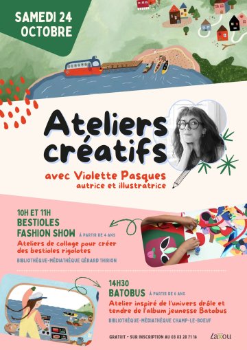 Ateliers créatifs avec Violette Pasques
