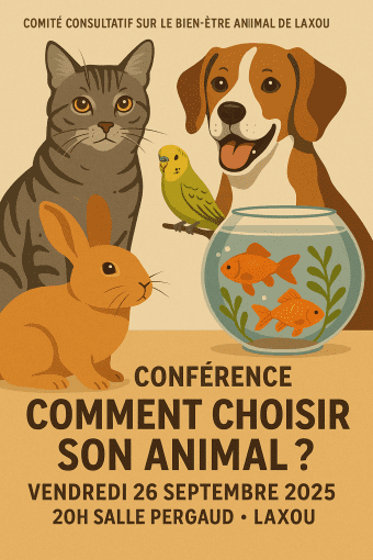 CONFERENCE : COMMENT CHOISIR SON ANIMAL ?