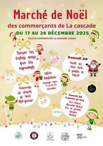 Marché de Noël des commerçants de La cascade