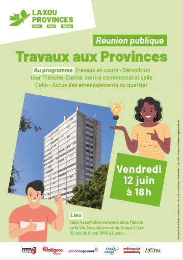 Réunion publique - Travaux quartier des Provinces