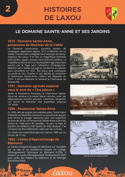Panneau 2 - Le domaine Sainte-Anne et ses jardins