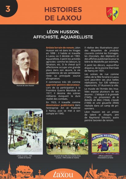 Panneau 3 - Léon Husson, affichiste, aquarelliste