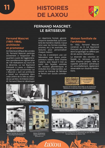Panneau 11 - Fernand Mascret, le bâtisseur